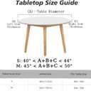 Elegant Flower Round Fitted Tablecloth with Elastic Round Elastic Tablecloth 45"-50" Fitted Table Cover Waterproof Wipeable Circle Table Cloth for Outdoor Picnic