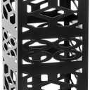 ZENFUN Metal Umbrella Holder Stand for Entryway, Square Umbrella Organizer, Walking Sticks Storage Bin Freestanding for Home, Office, Hotel, Black, 5.9 x 5.9 x 15.7 Inches