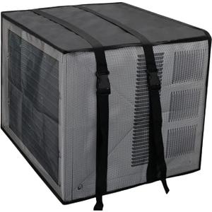 Mesh Window Air Conditioner Cover Outdoor, window ac covers for outside 21" W  16" D  15" H, Ventilated Mesh Window Ac Unit Cover Insulation Black Dust-Proof Waterproof AC Protection Defender