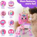Move2Play, Giraffe Basketball Hoop & Soccer Goal Activity Center | 30+ Sounds & Lights | 1, 2, 3+ Year Old Gift & Birthday Present | 6, 12, 18, 24+ Month Toy For Baby, Toddler, Boys, & Girls