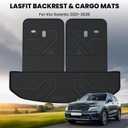 LASFIT Cargo Mat & Backrest Mats for Kia Sorento 2026 2025 2024 2023 2022 2021, All Weather TPE Custom Fit Cargo Liners Trunk Mat & SeatBack Mats Accessoires for Kia Sorento 2021-2026, Black