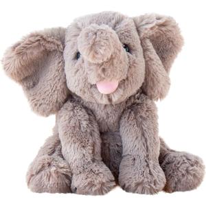 Hopearl Adorable Plush Calf Elephant Toy Floppy Elephish Ultra Soft Stuffed Animal for Boys Girls Kids Toddlers, Gray, 9''