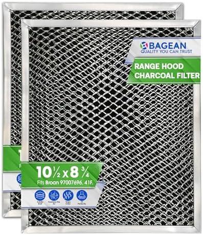 Stove Hood Vent Filter 10.5" x 8.8" 41F 97007696 Fit's Nutone & Broan Range Hood Filter Replacement for Ductless Exhaust Fan - Mesh Screen Filters Grease & Carbon Freshens Kitchen Oven Air (1-Pack)