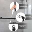 ZUEXT 20 Inch Matte Black Stainless Steel Bathroom Shower Grab Bar | Safety Handrail for Shower Toilet Bathtub, Wall-Mounted, Handicap Grab Rail for Seniors Elderly Disabled, 1.25" Diameter