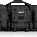 Savior Equipment American Classic Shorty Tactical Double Short Gun Case Pistol Bag, Spacious Front Pockets, Padded Shoulder Strap Included, 24" X 12" Double Rifle Case