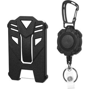 3 Pieces: Retractable Badge Reel, Heavy Duty Expandable Key Ring with Steel Cable, Retractable Lanyard with Business Badge Holder