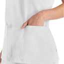 Dickies Women's Scrub Top V-Neck Top with 2 Pockets, Moisture Wicking and 360° Stretch Fabric - DK615 (White, XL)