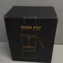 Moka Induction Stovetop Espresso Maker With Pressure valve,Crystal Glass-top & Stainless Steel Esprosso Moka Pot,240ml Classic Italian Coffee Maker