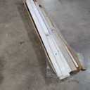 JUBEST 36"x84" White PVC Sliding Barn Door with Hardware Kit and Pull, Translucent Lightweight Plastic Barn Door, Water-Proof Acrylic Pane Door, Renter Friendly Barn Door, Easy Assembly