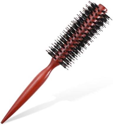 LIQWEI Small Boar Bristle Round Brush, Small Round Brush, Boar Bristle Hair Brushing, Roll Brushes for Blow Drying, Travel Brushes for Women for Wet or Dry Hairs for Styling Short, Fine Hair
