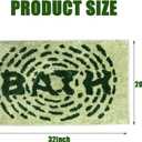 Green Non-Slip Bathroom Rug, Soft Absorbent Bath Mat, Machine Washable and Quick-Drying, Perfect for Bathtub, Bedroom, Shower, and Living Room, 20" x 32"