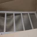 HVAC Premium 20'' x 10'' [Duct Opening] Flat Stamped Steel Return Air Grille - Sidewall and Ceiling - HVAC Vent Duct Cover - Brown [Outer Dimensions: 21.75''w X 11.75''h]