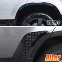 Rear Wheel Arch ABS Black Body Anti-Scratch Protection Cover Trim Kit Compatible with 2020-2025 Land Rover Defender 110 130 Decoration Armor Sticker Trim Exterior Accessories