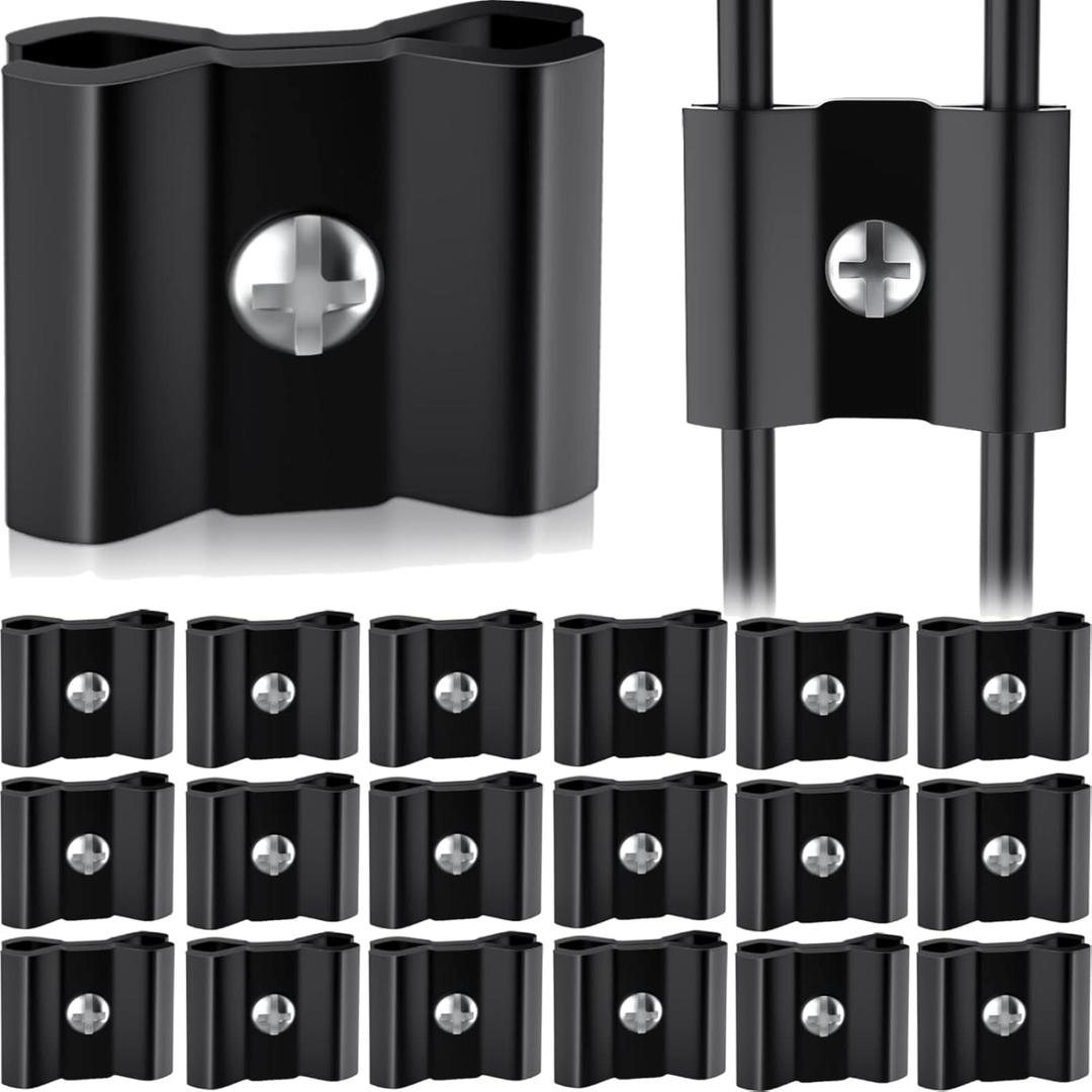 18 Pcs Gridwall Joining Clips Black Wire Grid Panel Connectors for Wall Grid Panels