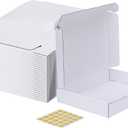 MEBRUDY 12x9x2 Inches Shipping Boxes Pack of 25, White Corrugated Cardboard Box for Mailing Packing Literature Mailer