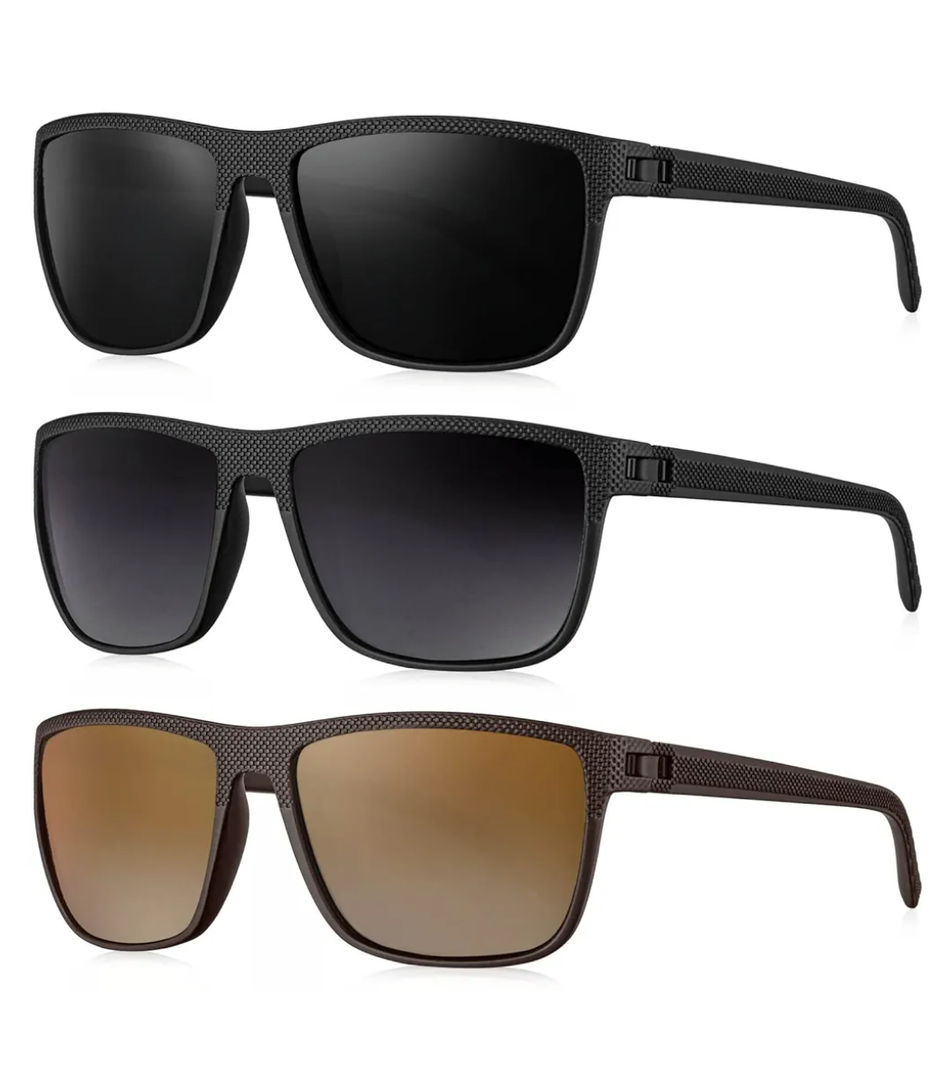 KALIYADI Polarized Sunglasses for Men, Lightweight Sun Glasses with UV Protection for Driving Fishing Golf