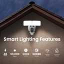 Feit Electric SEC5000/CAM/WIFI Outdoor LED Smart Security Camera with Motion Sensor, 2-Way Audio, 5000 Lumens Floodlight, Works with Alexa and Google Asst, Alarm, Hardwired, Updated Version of SEC3000