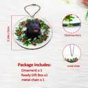 Black Lab Christmas Ornament 2025, Black Dog Ornaments for Christmas Tree, Acrylic Pet Labrador Ornament - Labrador Retriever Gifts, Lab Gifts for Women