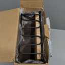 TJ.MOREE Ironing Board Hanger Metal Wall Mount Iron and Ironing Board Holder, Laundry Room Decor and Storage with Large Storage Black Wooden Base Basket and Removable Hooks (Beechwood)