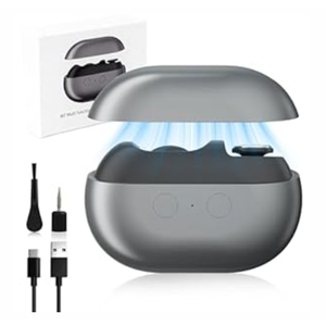 Electric Nail Clippers for Seniors, Easy Clip Nail Clippers 2025 New 3 in 1 Electric Toenail Clipper with Polishing and LED Light, Smart Toenail Clipper 2 Adjustable Speeds for Adults, Baby (Grey) 