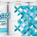 Amazon Brand - Presto! 2-Ply Ultra-Soft Toilet Paper, 12 Family Mega Rolls = 60 Regular Rolls, Unscented, 313 Sheets Per Roll