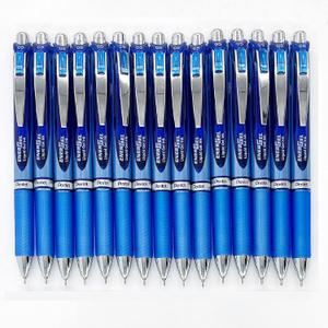 Pentel EnerGel Deluxe RTX Retractable Liquid Gel Pen,0.5mm, Fine Line, Needle Tip, Blue Ink /Blue Body/Value set of 5 (15-Pack)