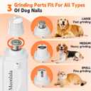 2-in-1 Dog Nail Clippers & Dog Nail Grinder with 2 LED Lights, Ultra-Quiet, USB Rechargeable,Security Upgrade,Multiple Grinding Methods, and Splash Guard for Small and Large Dogs & Cats