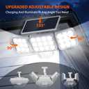 WdtPro Solar Lights Outdoor Motion Sensor, 3500LM Bright Solar Flood Lights Outdoor, Adjustable & Upgrade Glass Panel, Wireless LED Solar Powered Security Spot Lights Waterproof for Yard-2Pack, White