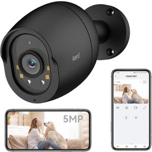 ARENTI 5MP PoE IP Camera Outdoor, Bullet Surveillance Cameras for Home Security with Human/Vehicle Detection, Full Color Night Vision, Two Way Talk, App Control