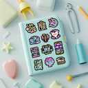 50 Pcs Jesus Christian Bible Stickers for Kids, Neon Christ Faith Vinyl Waterproof Water Bottle Laptop Decals, Teens Adults Religious Christianity Christmas Easter Thanksgiving (Bible-pvc-163kshr)