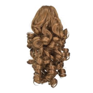 SWACC 12-Inch Short Screw Curls Claw Clip Ponytail Extensions Synthetic Clip in Drawstring Curly Ponytail Hairpiece Jaw Clip Hair Extension (Strawberry Blonde-27#)