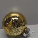 XmasExp Large Christmas Ball Ornaments, 1pcs Gold Giant Shatterproof Plastic Hanging Mercury Xmas Ball Decorations Christmas Tree Ornaments (Gold, 8")