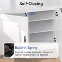 HOSOM 10 Pack 1/2 Inch Overlay Semi Partial Wrap Around Cabinet Door Hinges Matte Black for Kitchen Cabinet Doors Self Closing Cabinet Hinges with Door Bumper