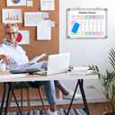 Weekly Hourly Planner Dry Erase Whiteboard with Silver Aluminium Frame for Wall -12" x 16"Hanging Removable Daily Weekly Weekly Planner and Hourly Schedule Checklist