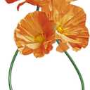 Artificial Giant Huge Flowers 3D Large Faux Floral Large Flowers Decor Adjustable Height for Wedding Birthday Party Shop Window Display Arrangement Event Decorations 3 Pack (Orange)