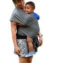 Baby Carrier Wrap: Soft, Stretchy, Breathable Cotton Baby Wrap, Baby Sling, Nursing Cover Up for use with Newborn-Toddler: Evenly distributes Weight for More Comfortable Carrying (Dark Grey)