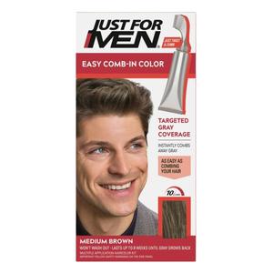 Just For Men Easy Comb-in Hair Color for Men with Applicator, Medium Brown, A-35
