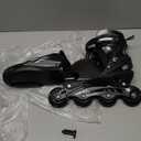 Adjustable Inline Skates for Kids and Teens Ages 4-16, All 8 Wheels of Inline Roller Skates Light Up, Safe and Fun Illuminating for Outdoor Indoor Sports (Large - Youth (4Y-7Y US), Black)