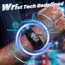 Vibrating Alarm Wristband Heavy Sleepers Adults Wrist Band Shock Clock Watch Bands for Deaf People Silent Bracelet Sleeper Wearable Bed Shaker Sleep Tracker Ring Watches Sleep Apnea (3pcs Black)