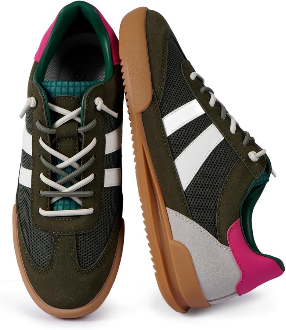 Tigeridea Sneakers for Women Comfortable Business Casual Tennis Shoes Lightweight Slip on Footwear Women's Fashion Retro Sneakers (11)