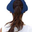 Sun Hats for Women Wide Brim Sun Hat UV Protection Caps Floppy Beach Packable Visor (Blue)