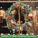 2 x Camel Velvet Bows for Christmas Tree 24 Pcs: Vintage Velvet Ribbon Bows for Tree Wreath Garland Gift Wrapping Decor - Small Christmas Tree Bows for Home Holiday Xmas Decoration (5"x7", 3/8" Width)