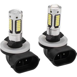 CLUBRALLY LED Headlight Bulb Fits Club Car DS 1999+ and Precedent 2004+, Yamaha, EZGO TXT 12V 21Watt(Pack of 2)