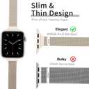 MARGE PLUS Slim Milanese Loop Compatible with Apple Watch Band for women  Size: 38mm/40mm/41mm/42mm(Series 11/10) , Stainless Steel Magnetic Mesh Strap work on iWatch Series 