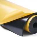 by Big UGGLY XLarge Black Closed Cell Foam Rubber with Peel and Stick Adhesive, 72" x 17" x 1/4"