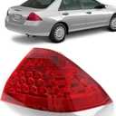Tail Light Assembly Fit for 2006 2007 Honda Accord Sedan TailLight Lamp 33501SDAA32 (Right Passenger Side)
