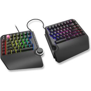Cloud Nine ErgoTKL Ergonomic Tenkeyless Mechanical Keyboard for PC Kailh Brown TKL RGB Backlit Ergo Split Key Board