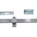 QCAA Heavy Duty Surface Bolt, Steel, 12", Brushed Chrome Finish, 1 Pack, Made in Taiwan