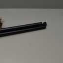 Double Curtain Rods with Square Heavy Duty Aluminum Alloy Finials - 72-144' Telescoping Rods, 1 Inch Front and 5/8 Inch Back - Matte Black