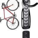 Dirza Bike Wall Mount Rack with Tire Tray - Vertical Bike Storage Rack for Indoor,Garage,Shed - Easy to install - Great for Hanging Road,Mountain or Hybrid Bikes - Screws Included - 1 Pack